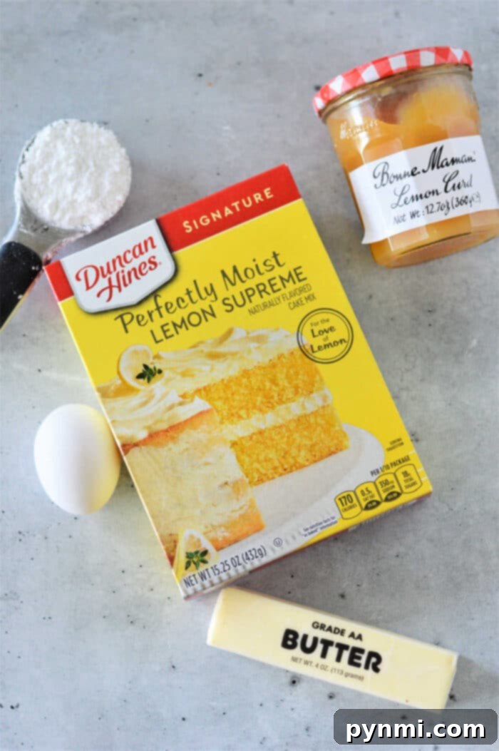 Cake Mix Lemon Bars