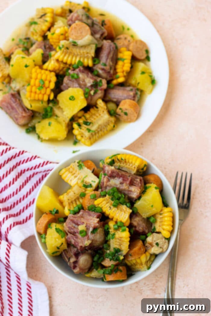 Slow-Simmered Oxtail with Potatoes and Corn 6 Oxtail Boil Recipe with Corn Potatoes and Sausage