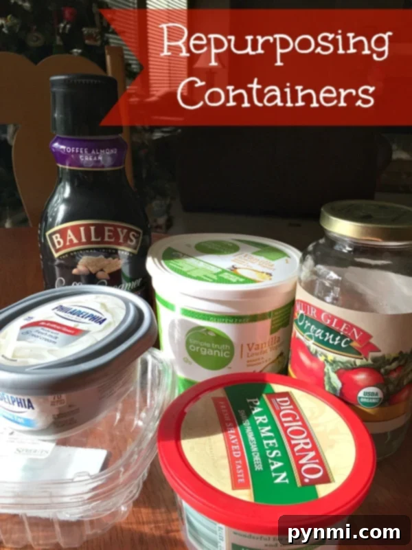 Discover practical and creative uses for repurposing plastic containers around your home Collection of various repurposed plastic containers ready for use in kitchen, garden, and crafts