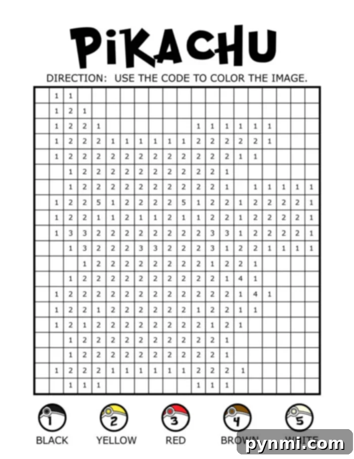 Free Pixelated Pokemon Number Coloring 3 Collection of Free Pixel Art Printables Featuring Pokemon Characters