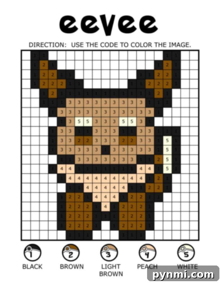Free Pixelated Pokemon Number Coloring 7 Diverse Collection of Pokemon Printables Featuring Various Characters