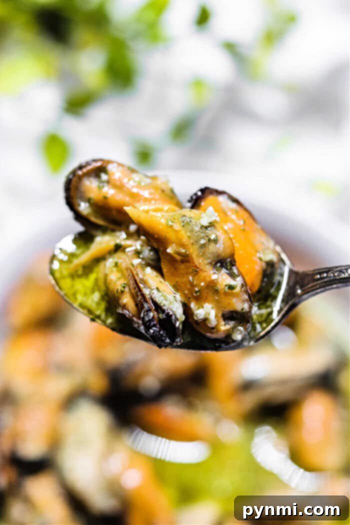Traeger Smoked Mussels, a delicious way to cook frozen mussels for a rich, smoky flavor.