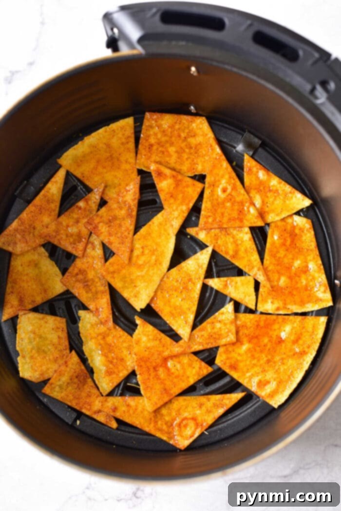 Crispy Air Fryer Tortilla Chips 3 How to make tortilla chips in the air fryer