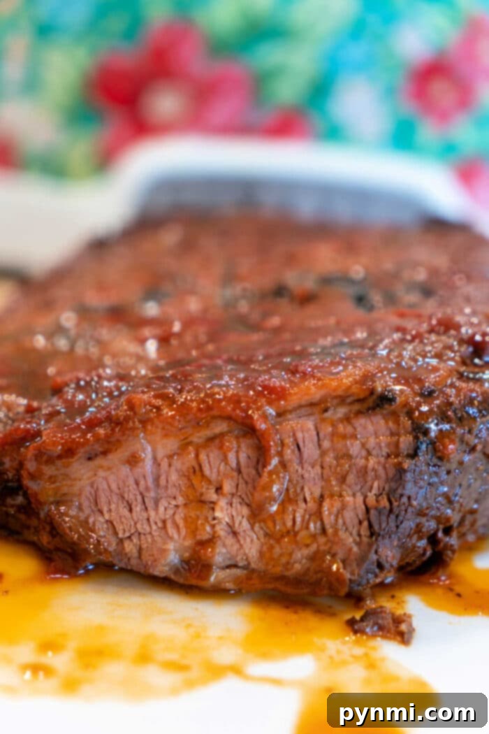 Melt-in-your-mouth Slow Cooker Brisket Recipe with Barbecue Sauce