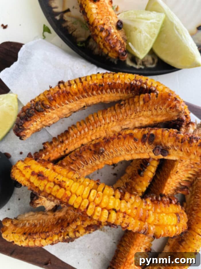 Crispy Corn Ribs 6 Corn ribs are a perfect addition to any menu, enhanced by zesty lime wedges on parchment paper. For more delicious ideas, check out the full corn ribs recipe and see how easy it is to elevate your grilling game.