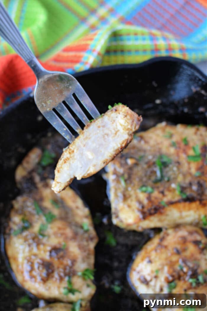 Cast Iron Skillet Chicken Breast - perfectly seared and golden brown