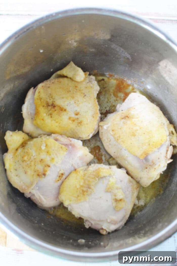 Juicy Instant Pot BBQ Chicken Thighs 4 Pressure Cooker BBQ Chicken Thighs ready to be served
