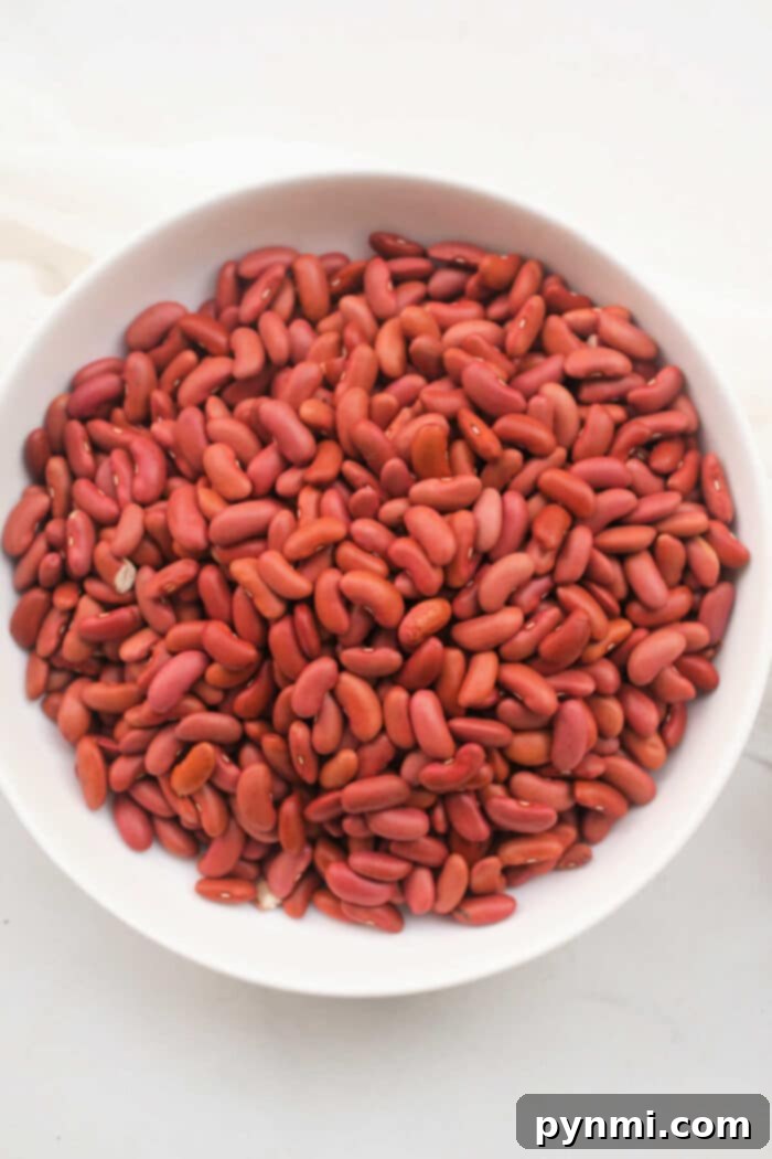 From Dry to Delicious: Cooking Kidney Beans 4 Cooked kidney beans in a pot, ready for use in various recipes, demonstrating successful preparation.