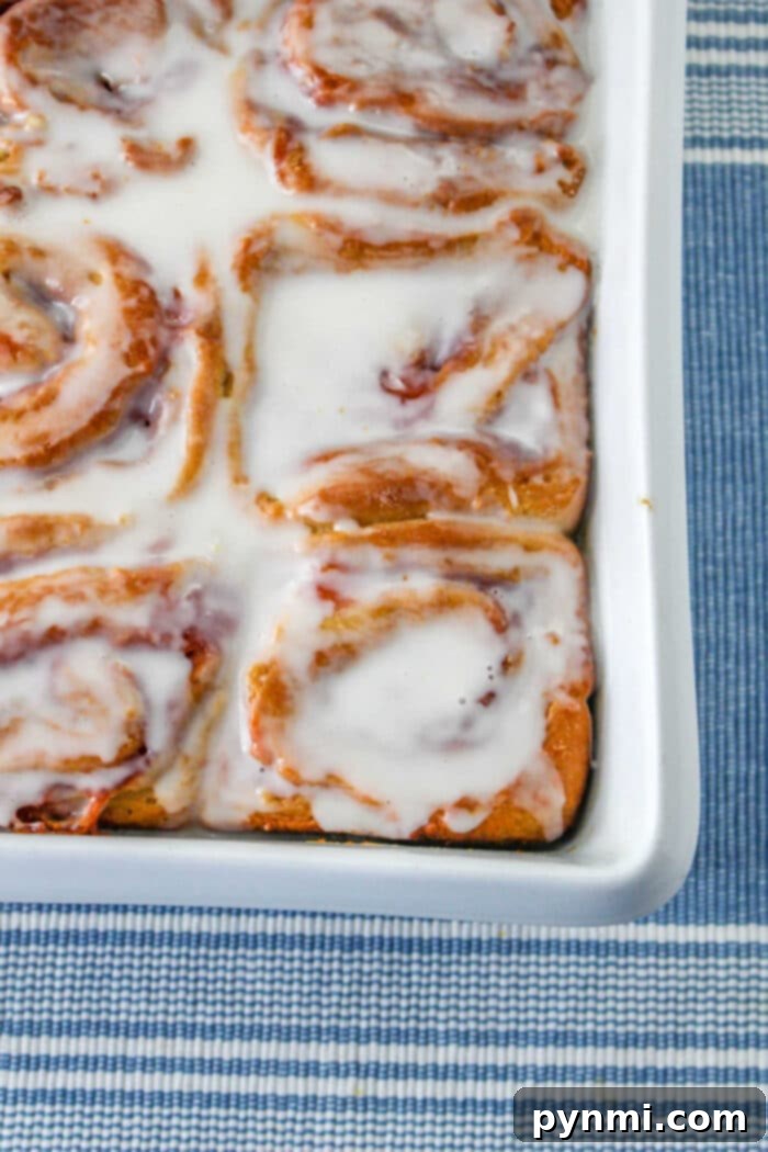Peanut Butter Cinnamon Rolls with gooey icing