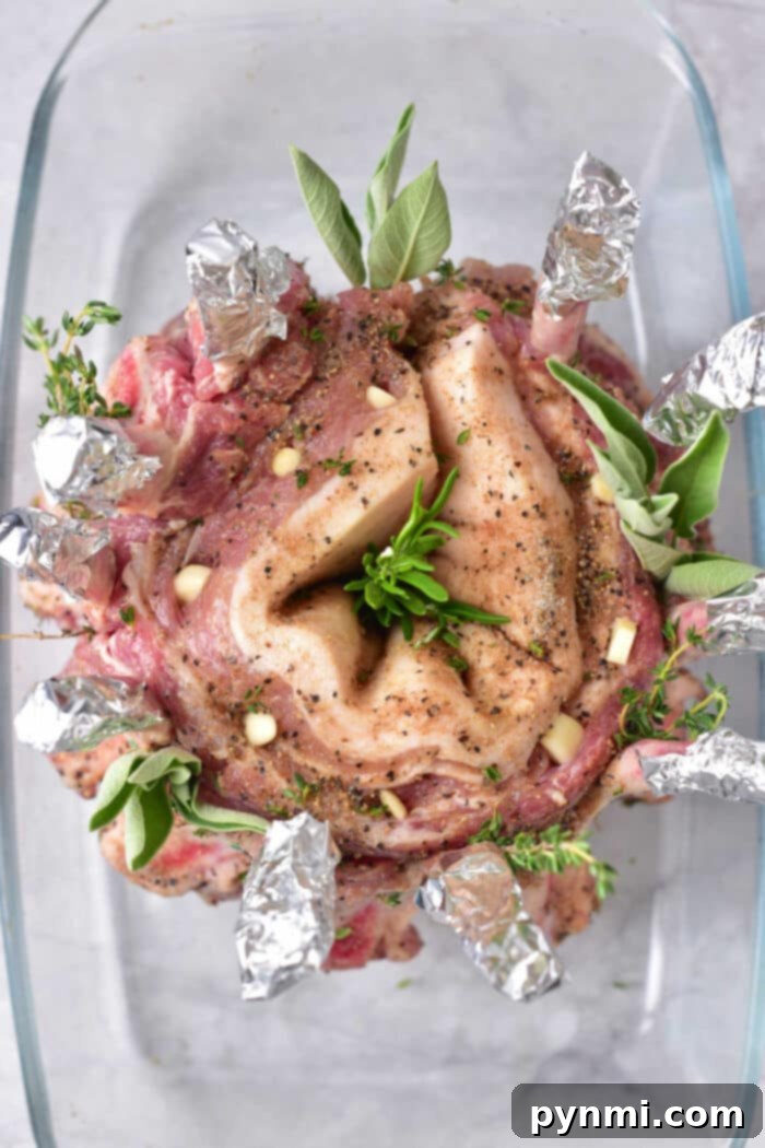 How to Cook a Crown Roast, showing the roasting process
