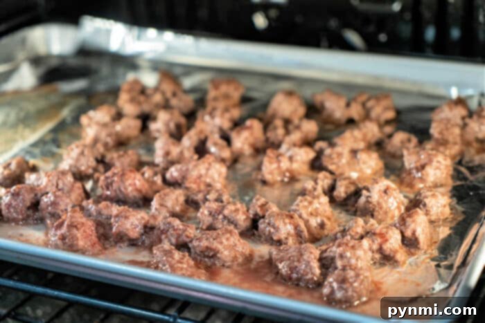 Mastering Ground Beef in Your Oven 5 Ground Beef on a Sheet Pan seasoned and ready to bake