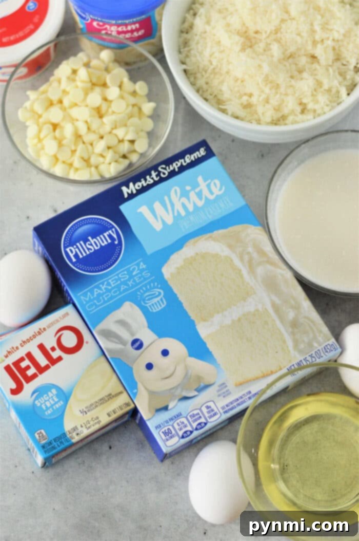 Cake Mix White Chocolate Coconut Bundt Cake