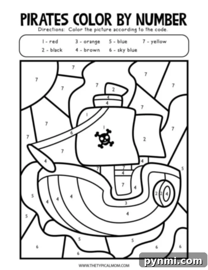 Swashbuckling Pirate Coloring Fun 2 Pirate Coloring Pages featuring a treasure map and ship