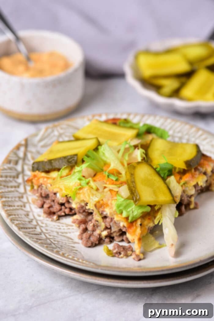 Ultimate Big Mac Bake 12 Cheeseburger Casserole