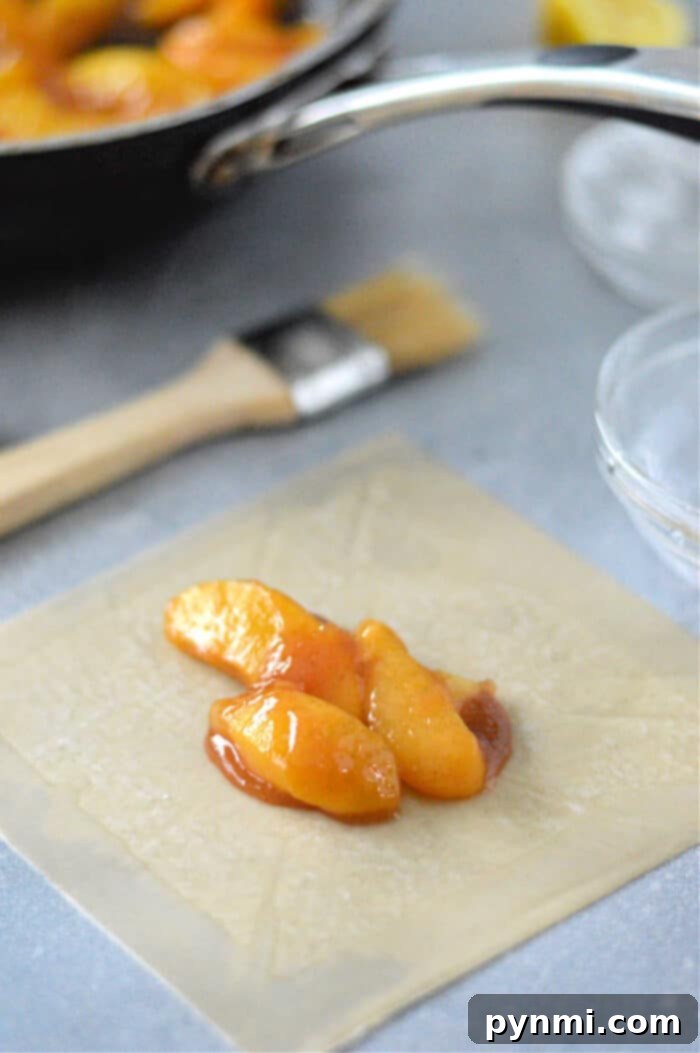 Egg Rolls with Pie Filling