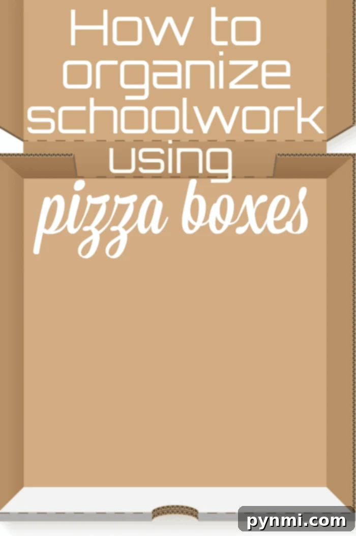 Organizing large school projects with pizza boxes