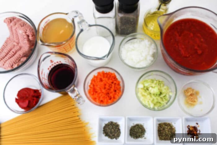 Healthy Spaghetti Sauce without meat, highlighting fresh vegetables.