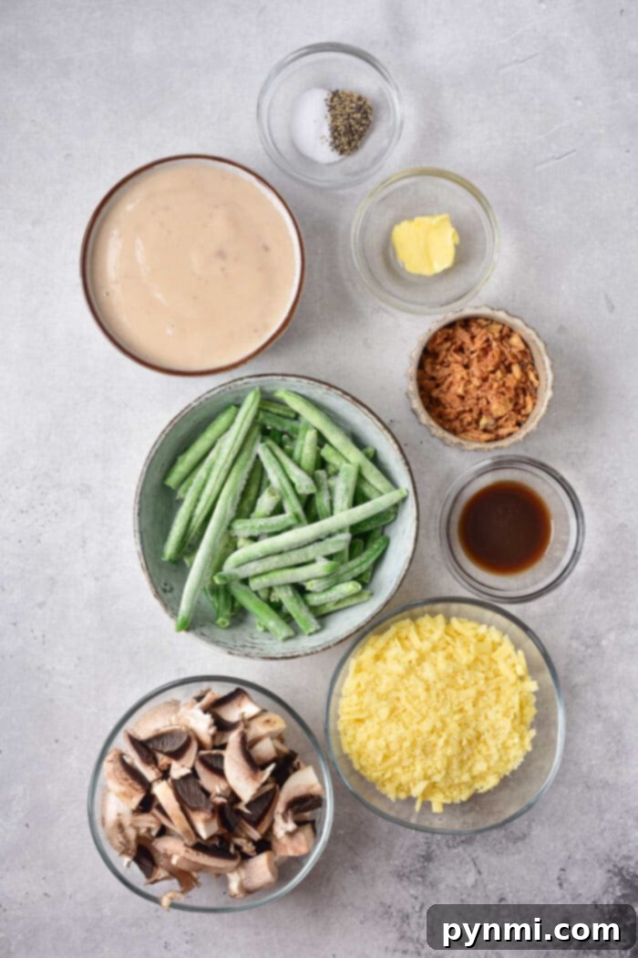 Green Bean Cheesy Casserole, a delightful addition to any holiday meal.