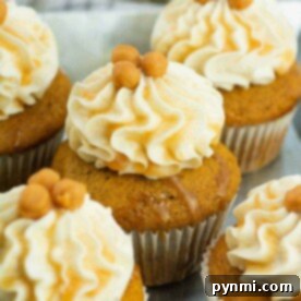 Delicious Pumpkin Pie Cupcakes with creamy frosting