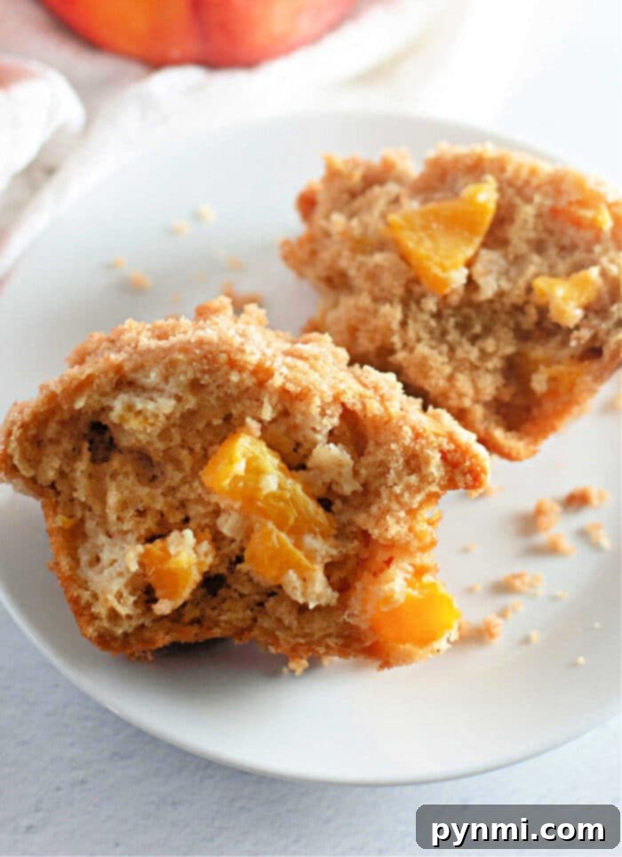 Bake Perfect Peach Cobbler Muffins 6 Peach Cobbler Muffins