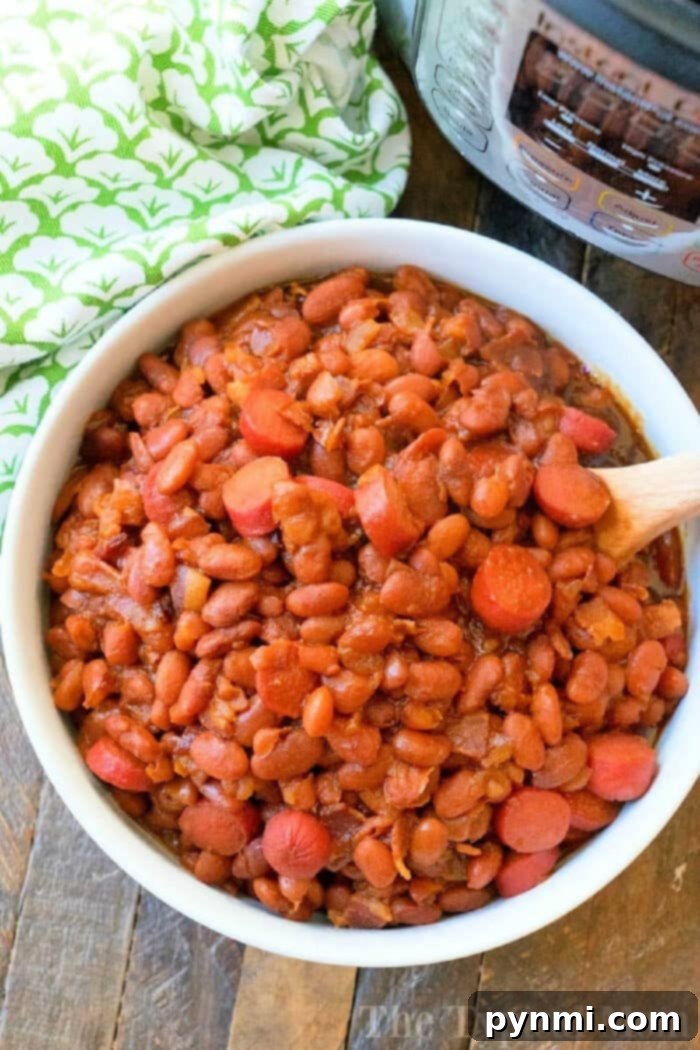 Frankly Delicious Beans 5 Beans and Weenies on the Stove