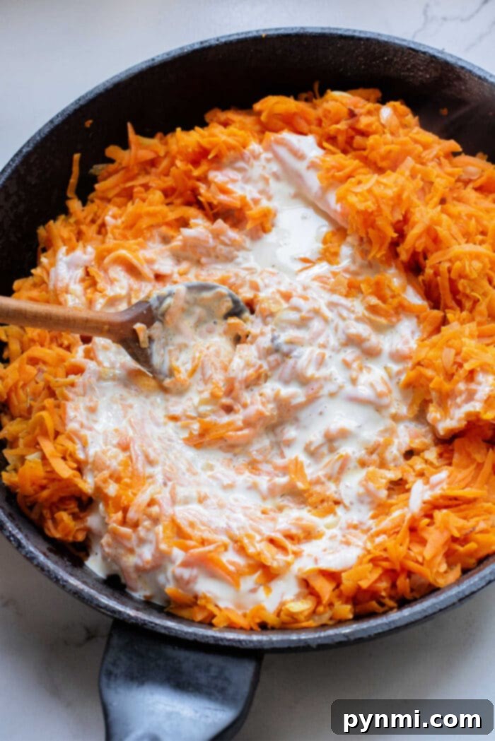 Grandma's Sweet Carrot Bake 5 Broccoli Cauliflower Carrot Casserole, a colorful and healthy side dish.