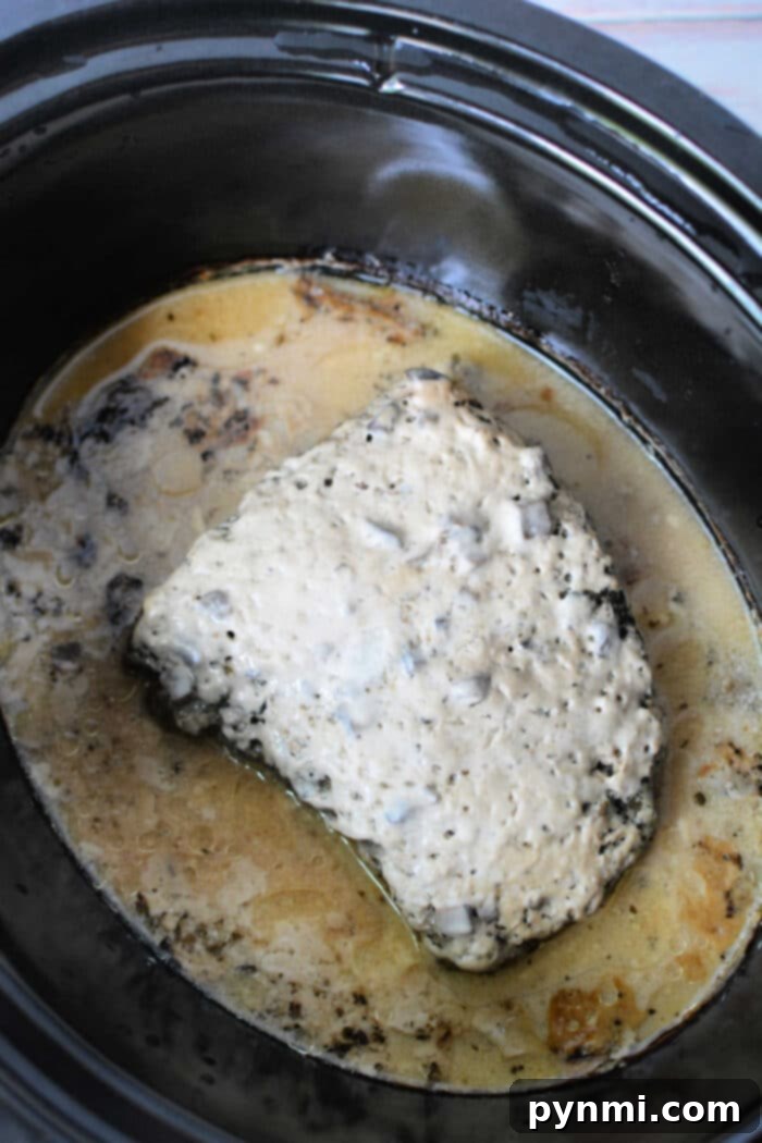 Effortless Slow Cooker London Broil 5 London Broil and Gravy, perfectly cooked