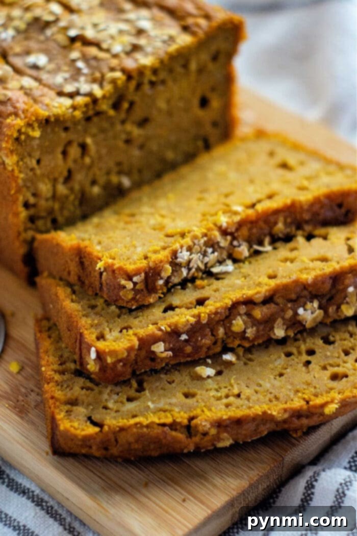 Spiced Maple Pumpkin Loaf 2 Deliciously moist maple pumpkin bread, freshly baked and ready to serve.
