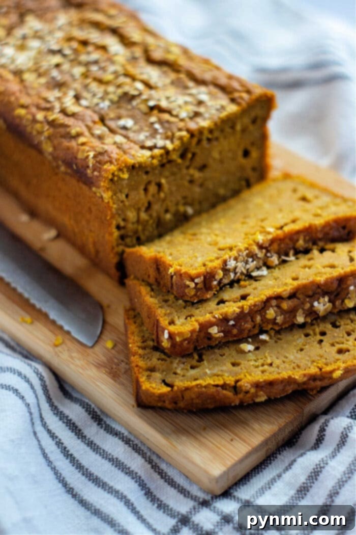 Spiced Maple Pumpkin Loaf 7 Sliced maple pumpkin bread ready for a delightful serving.