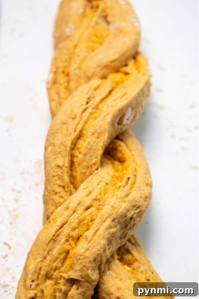 Pumpkin bread with self-rising flour, unbaked and ready for the oven