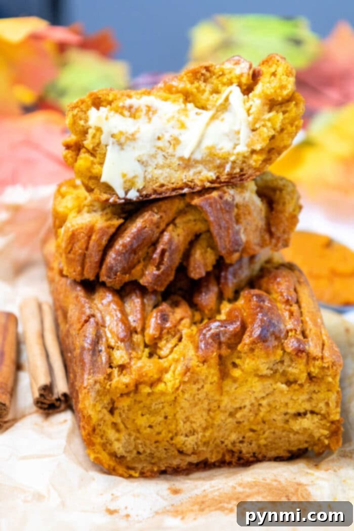 Buttermilk pumpkin bread, showing the beautiful crust and golden brown color