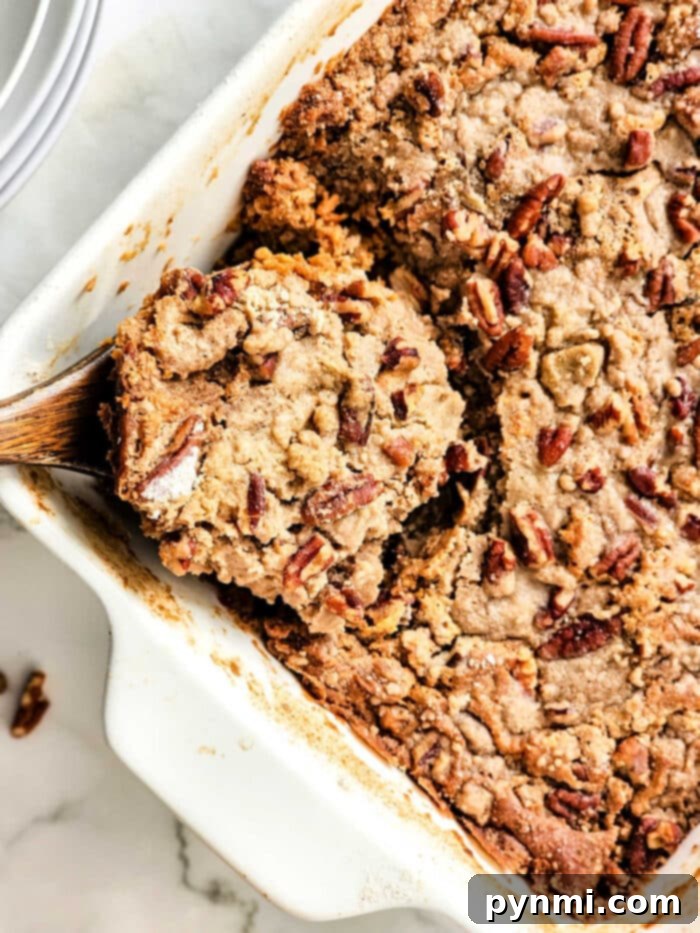 Effortless Sweet Potato Dessert 2 Sweet Potato Dump Cake ready to be served