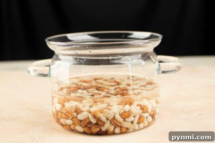 how to cook dry tepary beans in a rustic setting with spices
