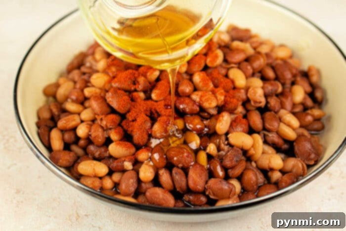 tepary beans recipe garnished with fresh cilantro