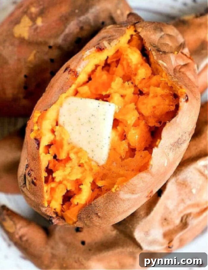 Set It and Forget It Whole Sweet Potatoes 2 Slow Cooker Sweet Potatoes ready to be served