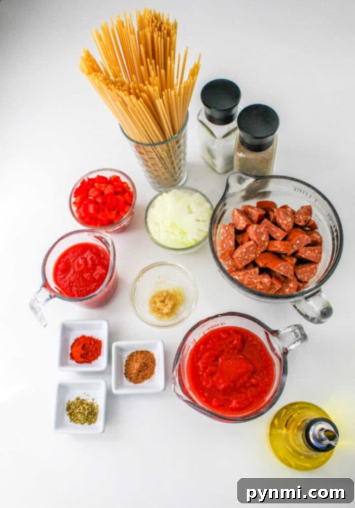 Spicy Sausage Spaghetti