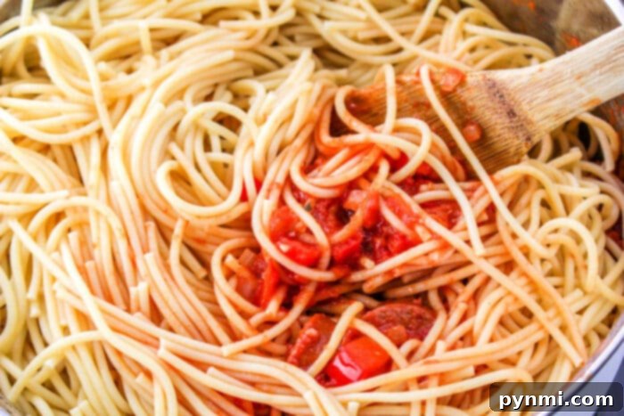 spaghetti with sausage