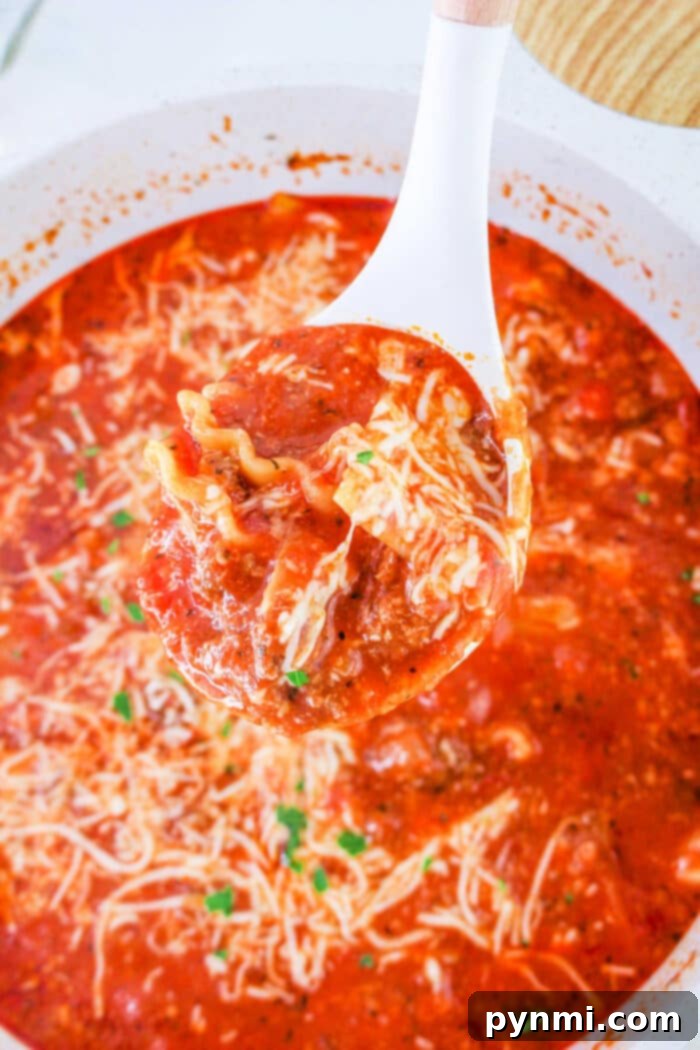 One Pot Lasagna Soup