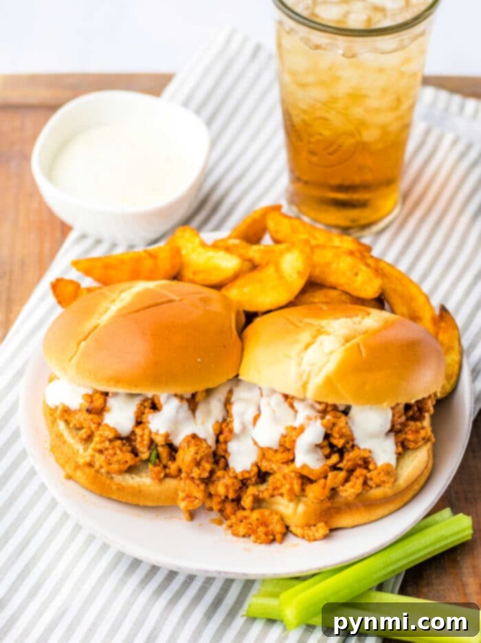 Buffalo Chicken Sloppy Joes