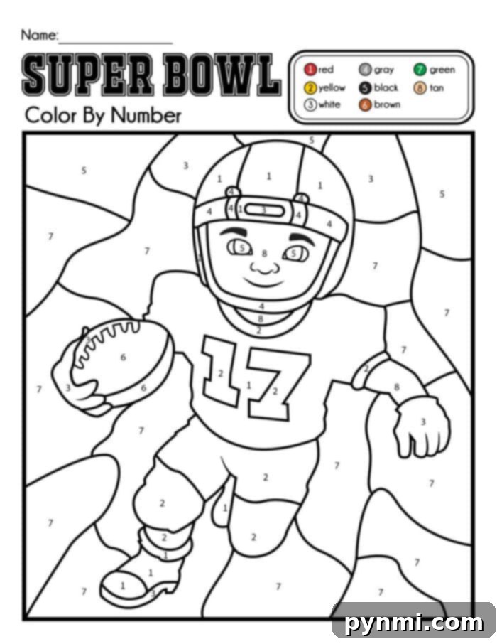 Score Big with Super Bowl Coloring Pages 2 football coloring pages for kids