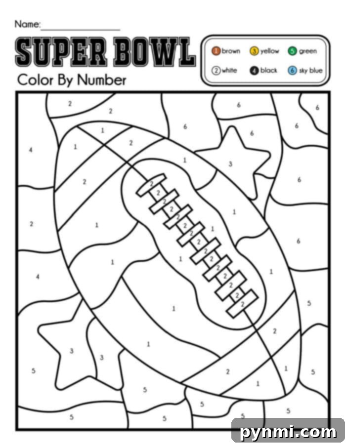 Score Big with Super Bowl Coloring Pages 5 Super Bowl Coloring Pages printable
