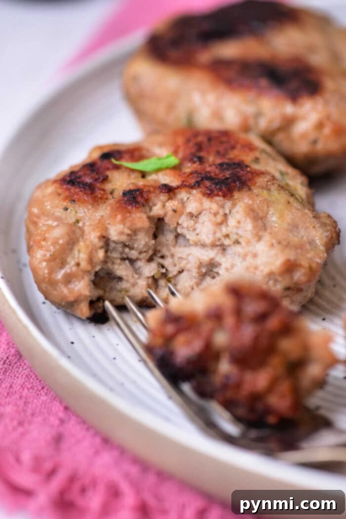How to Cook Sausage Patties in the Oven: A final shot of perfectly cooked sausage patties, emphasizing their golden-brown color and inviting texture.