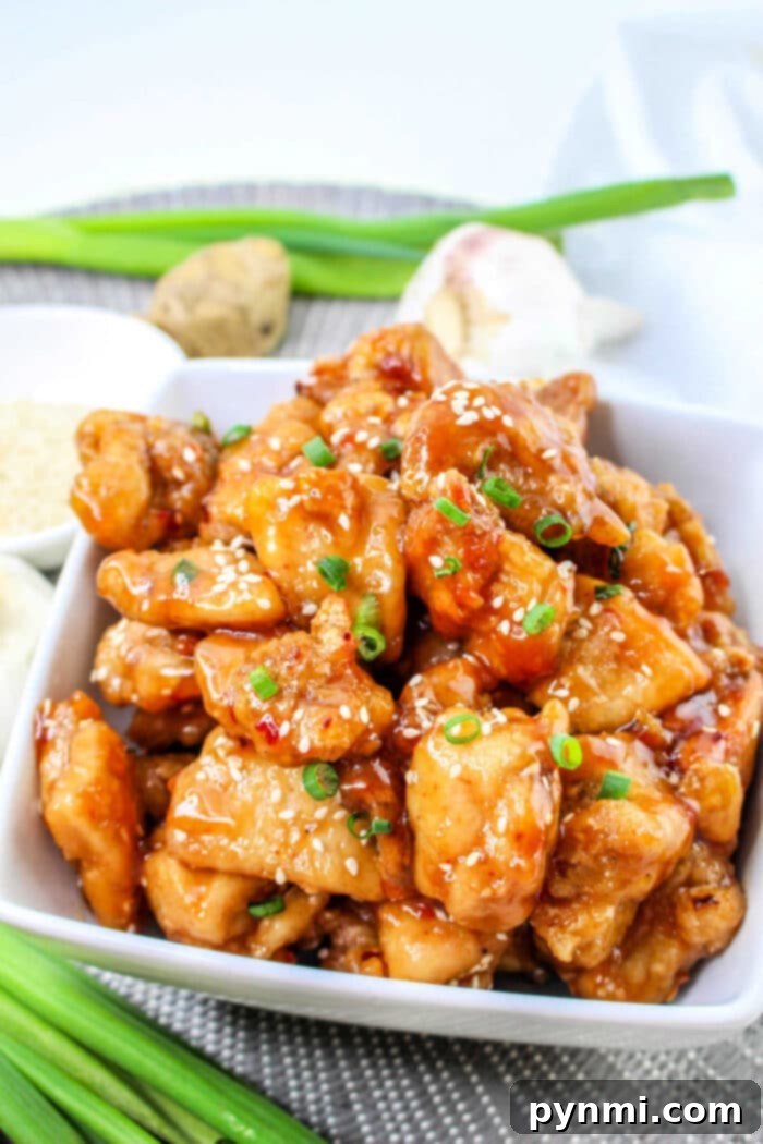 Sticky Honey Garlic Chicken 7 Large plate of Boneless Skinless Chicken Bites with sauce