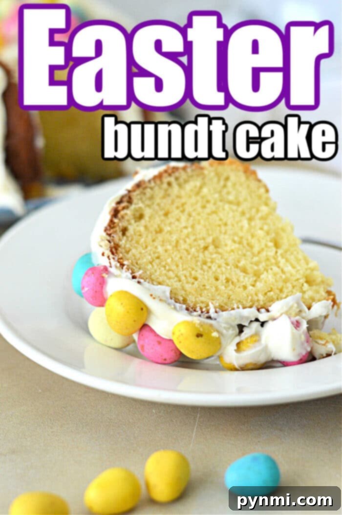 Bundt Cake Easter with a festive and elegant presentation, ready for serving.