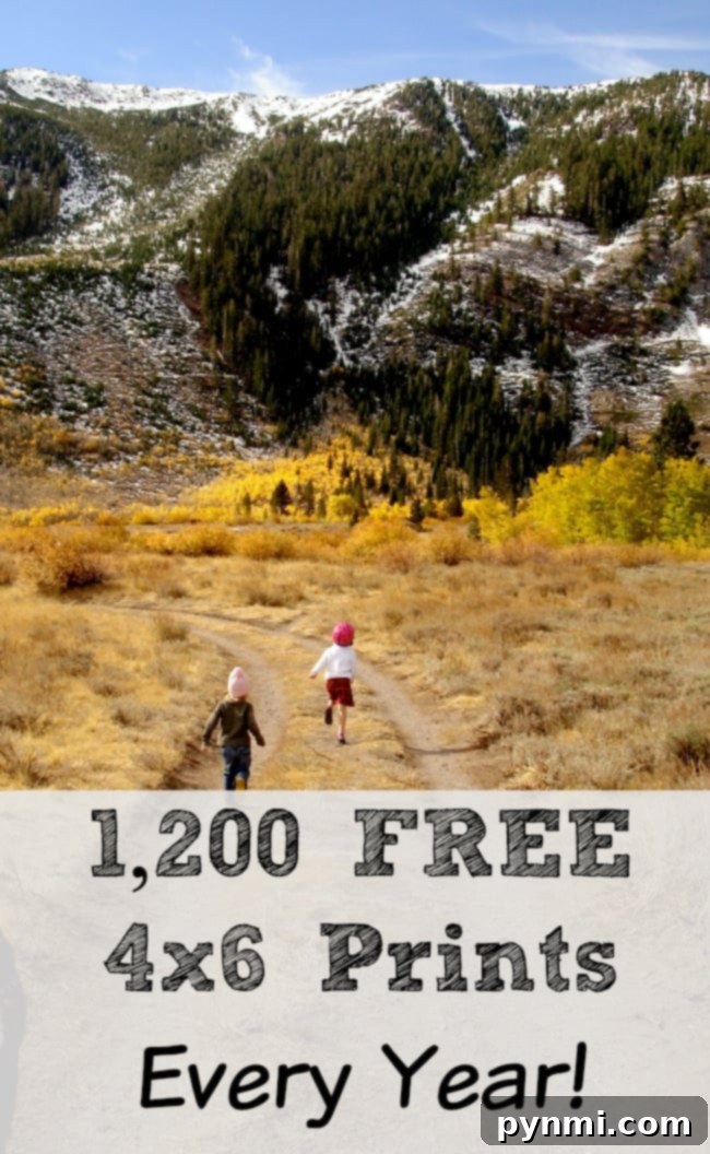 Snapfish offers 1200 free prints annually