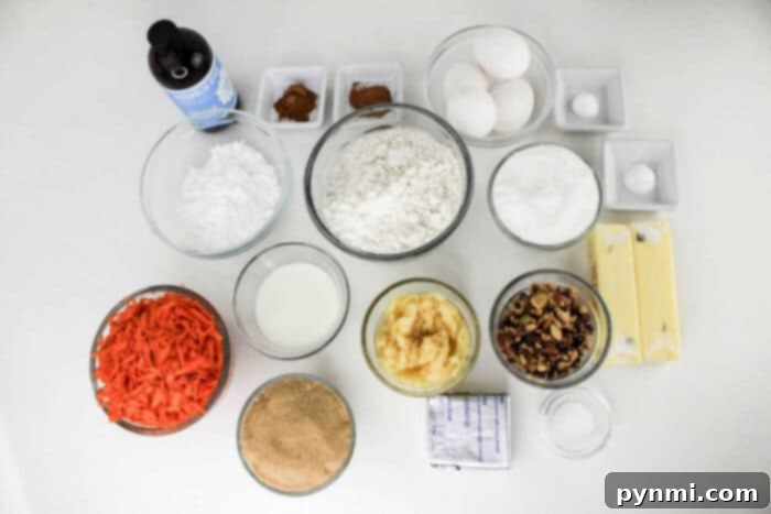 Ingredients in Carrot Pound Cake