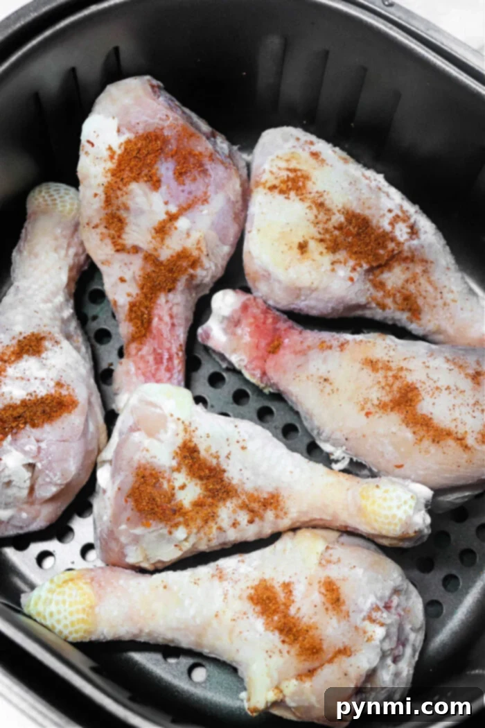 Air Fryer Drumsticks: The Perfect Cook Time 4 bone-in chicken legs in air fryer