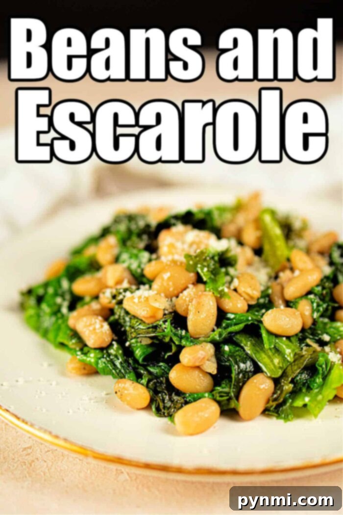 Cooked beans and escarole