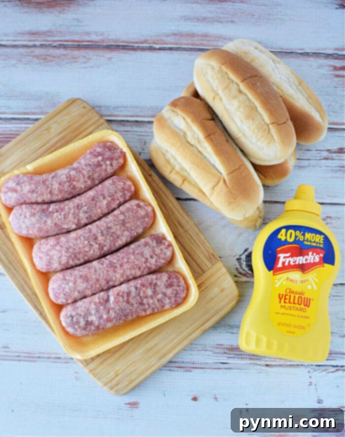 Boiled Brats in Water