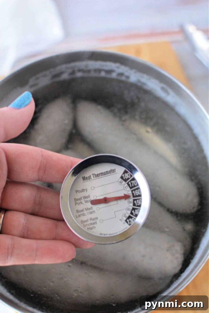Boiled Brats in beer